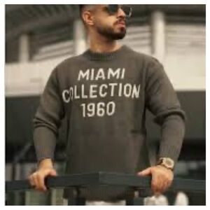 💵Andreilee Miami Collection 1960 Gray Sweater Men’s Size XLarge